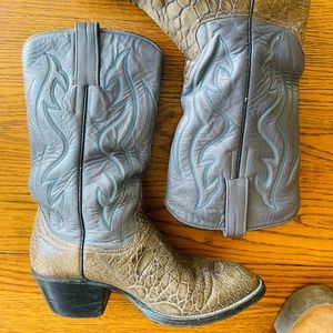 Gator Blue Cowboy Boots